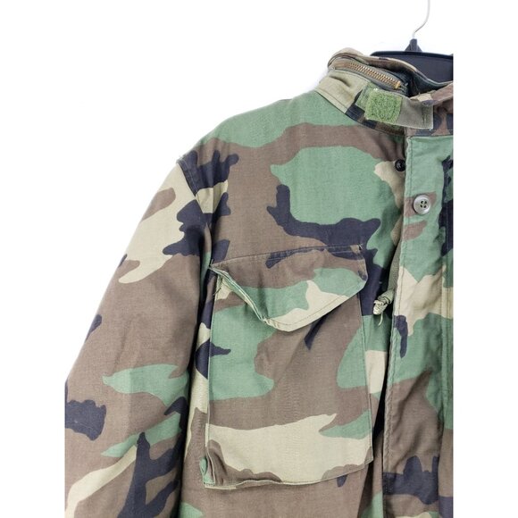 Cold Weather Camouflage Field Coat Mens Small Short Cotton Blend - Picture 6 of 9